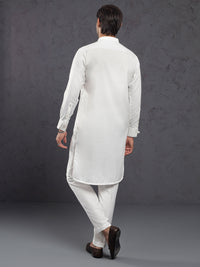 White Plain Kurta Trouser - ALET-KT-1001-R2
