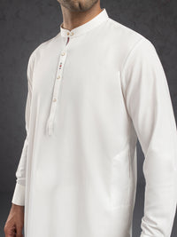 White Plain Kurta Trouser - ALET-KT-1001-R2