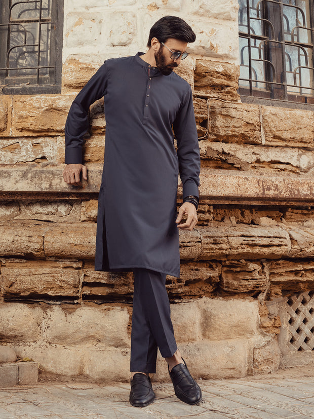 Grey Plain Kurta Trouser - ALET-KT-1002-R1