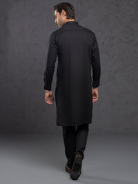 Black Blended Kurta Trouser - ALET-KT-1004-R2