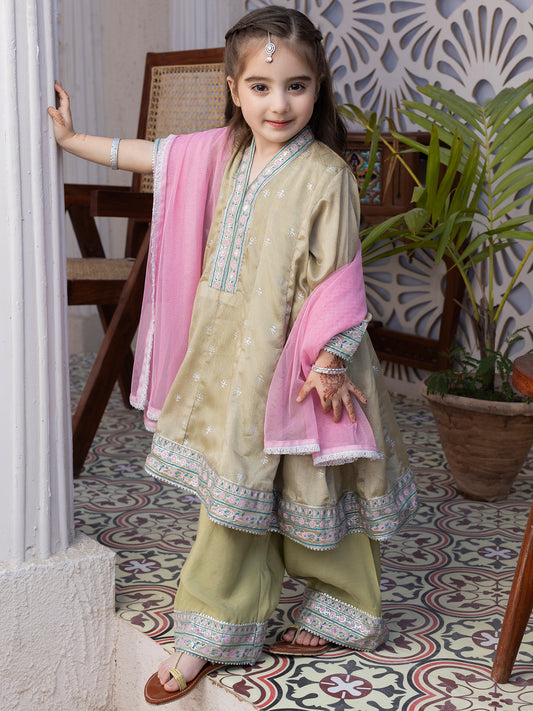 Mehndi Green Modal 2 Piece Stitched - ALGR-3PS-LS-008