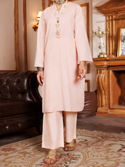 Light Pink Yarn Dyed 2 Piece Stitched - AL-2PS-LKS-1008 - Almirah Online