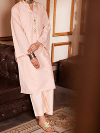 Light Pink Yarn Dyed 2Pc Stitched - AL-2PS-LKS-1008
