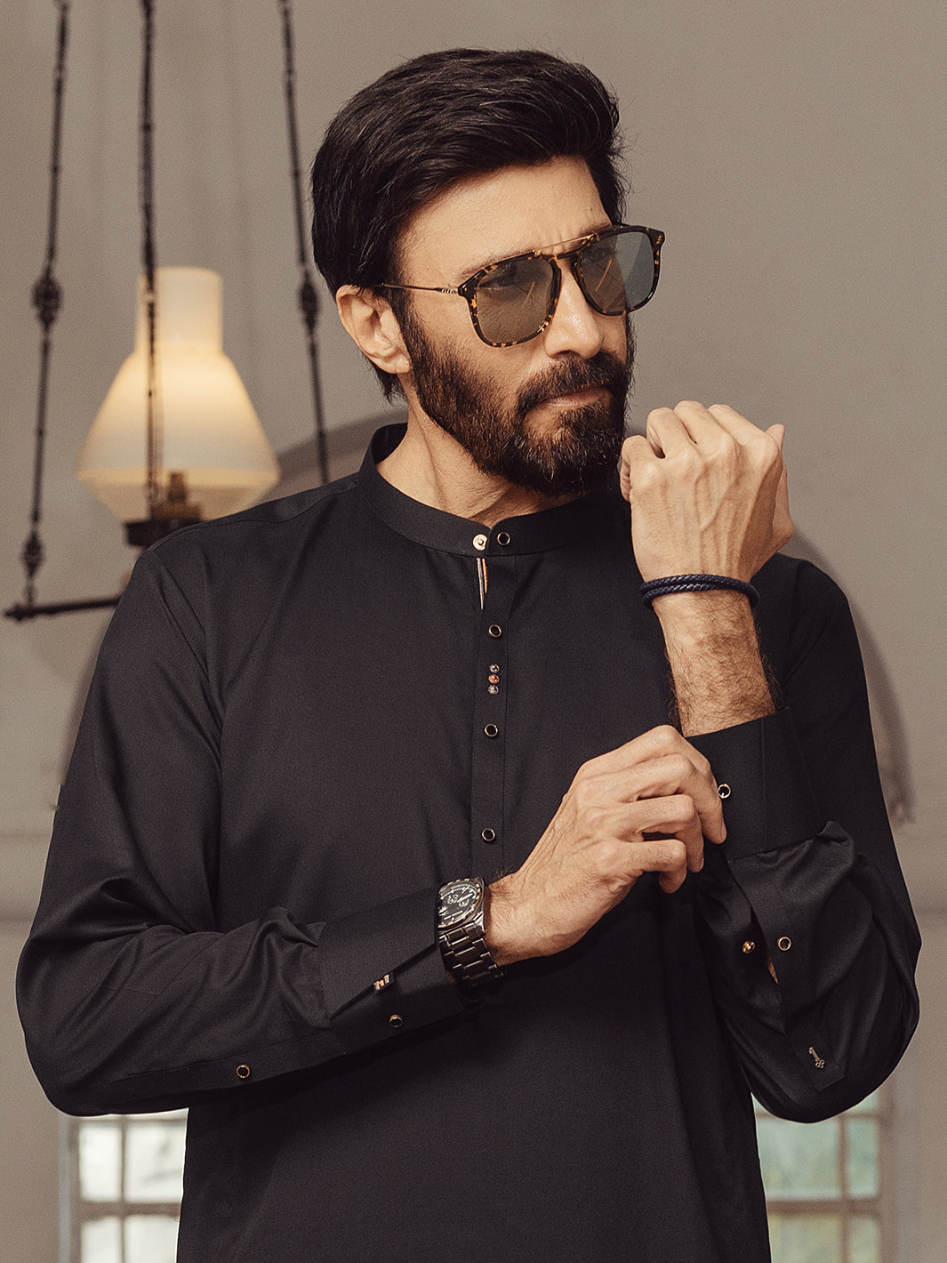 Black Plain Kameez Shalwar - ALET-KS-1014-R3
