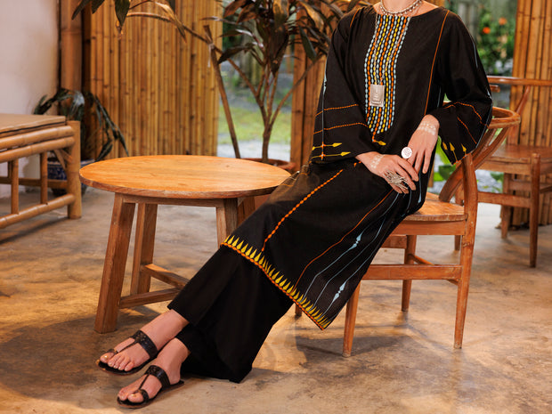 Black Lawn 2 Piece Stitched - AL-2PS-LKS-1015