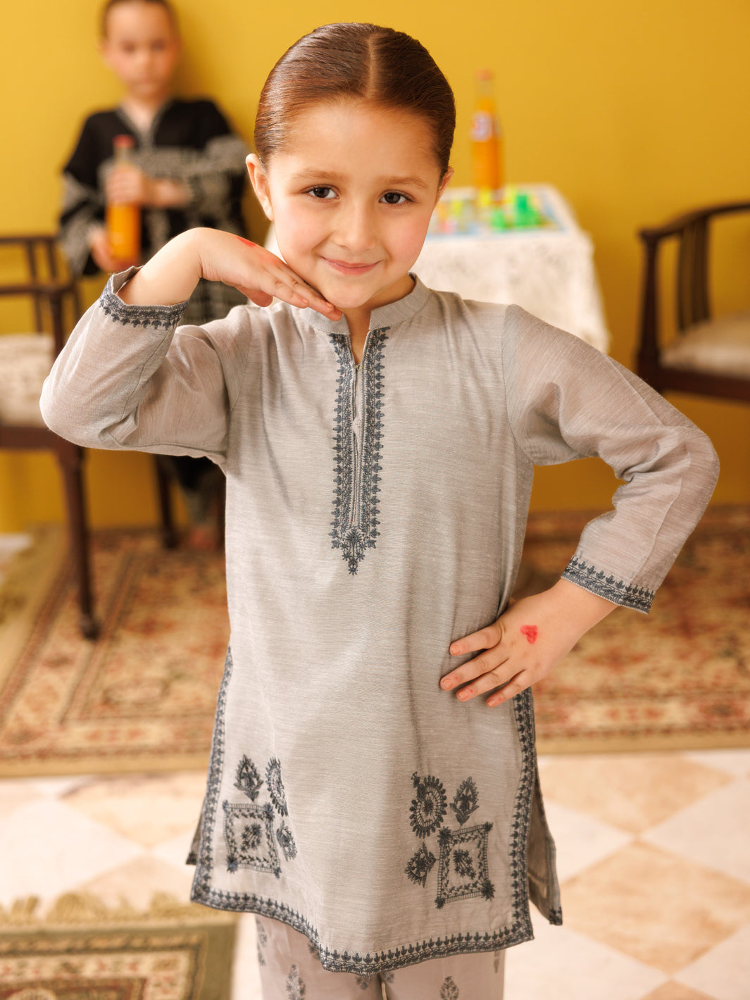 Grey Paper Cotton 2 Piece Stitched - ALGR-2PS-LKS-1016