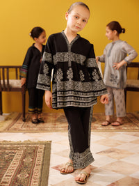 Black Lawn 2 Piece Stitched - ALGR-2PS-LKS-1019