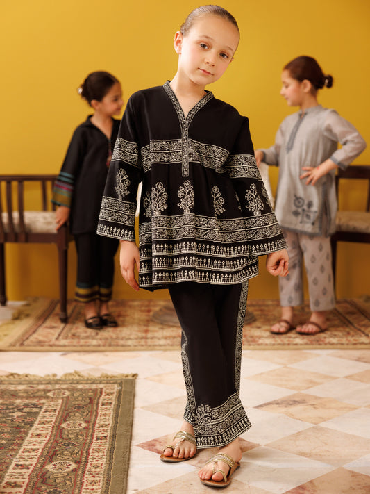Black Lawn 2 Piece Stitched - ALGR-2PS-LKS-1019
