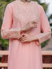 Pink Khaddi Net Tunic - AL-LK-1034