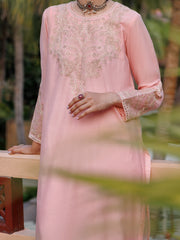 Pink Khaddi Net Tunic - AL-LK-1034