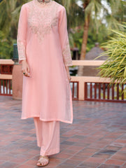 Pink Khaddi Net Tunic - AL-LK-1034