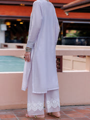 Light Purple Khaddi Net Tunic - AL-LK-1036