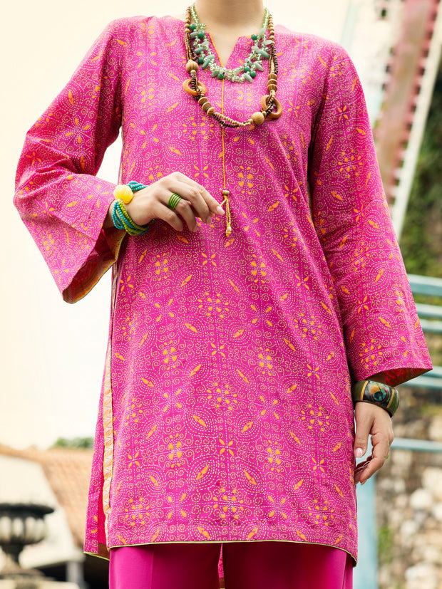 Pink Lawn Kurti - AL-LK-1040