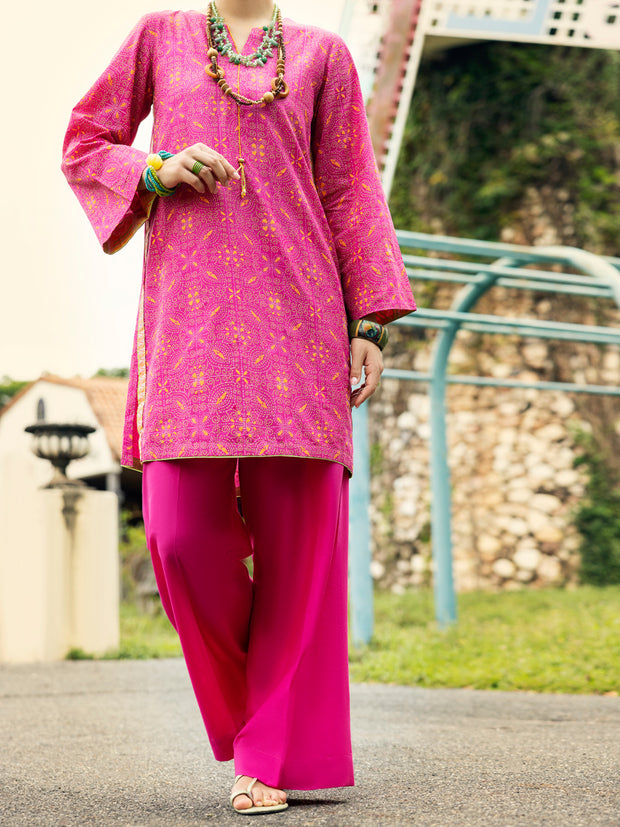 Pink Lawn Kurti - AL-LK-1040