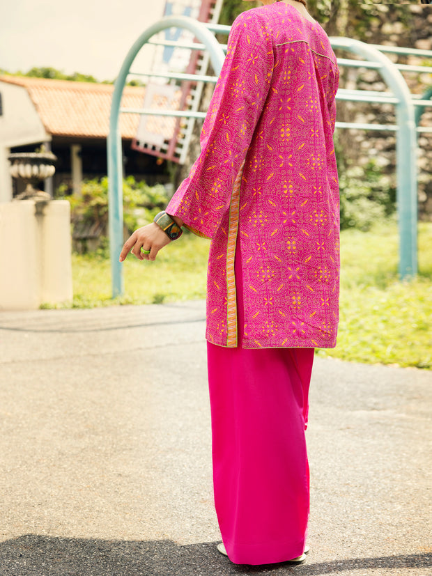 Pink Lawn Kurti - AL-LK-1040