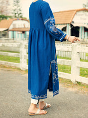 Blue Lino Kara Kurti - AL-LK-1045