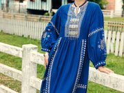 Blue Dobby Kurti - AL-LK-1045