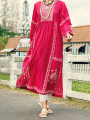 Pink Lino Kara Kurti - AL-LK-1047