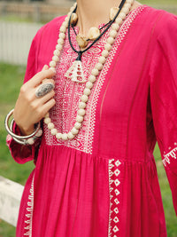 Pink Dobby Kurti - AL-LK-1047