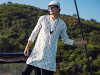 White Cotton Kurta - AL-K-1064B