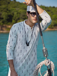 White Cotton Kurta - AL-K-1064B