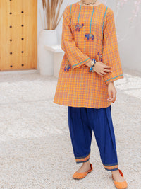 Orange Yarn Dyed Piece Stitched - ALT-2PS-LKS-1077