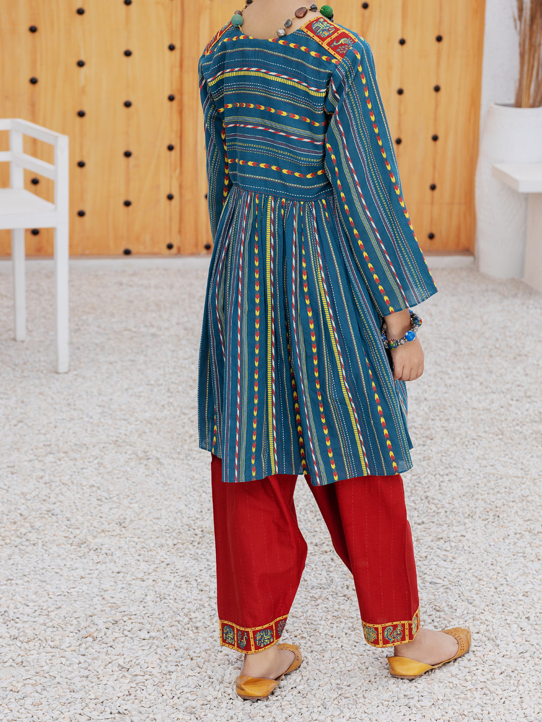 Teal Dobby 2 Piece Stitched - ALP-2PS-LKS-1079