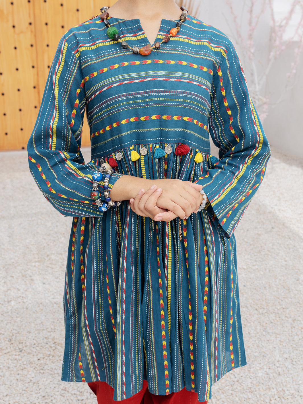 Teal Dobby 2 Piece Stitched - ALP-2PS-LKS-1079