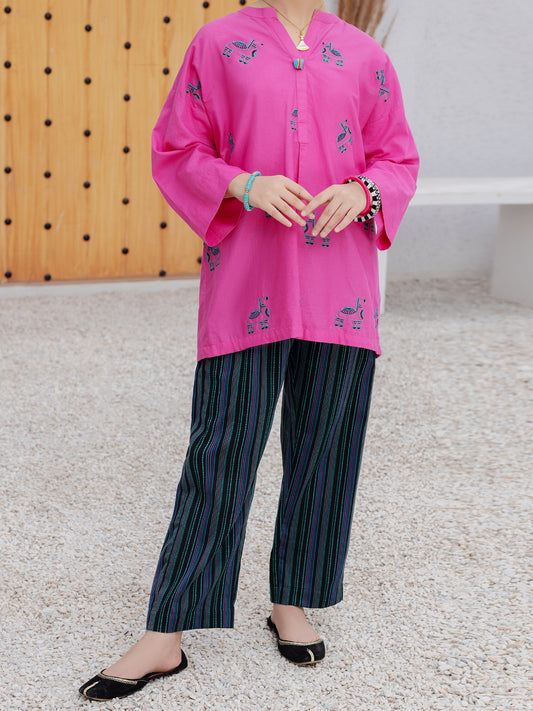Pink Cambric 2 Piece Stitched - ALP-2PS-LKS-1081