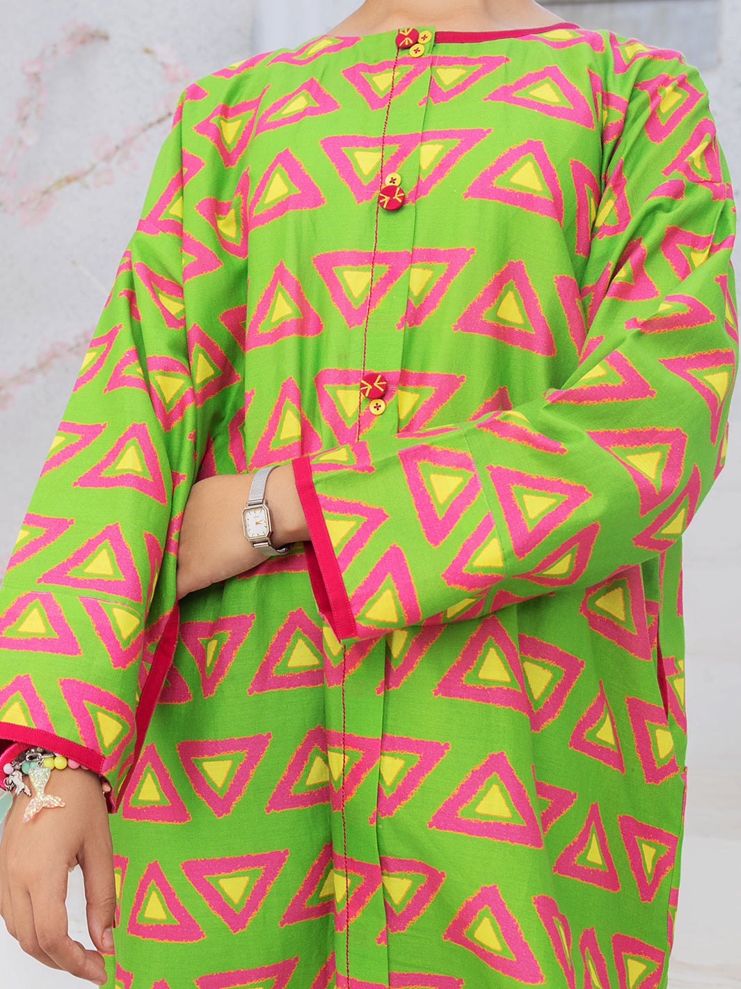 Green Cambric Kurti - ALT-LK-1084
