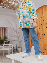 Multicolor Cambric Kurti - ALT-LK-1085