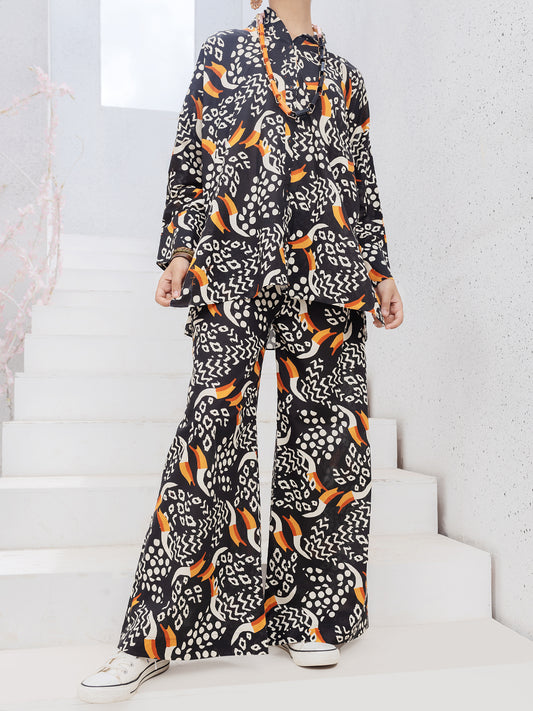 Black Cambric 2 Piece Stitched - ALP-2PS-LKS-1088