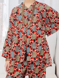 Maroon Cambric 2 Piece Stitched - ALP-2PS-LKS-1089