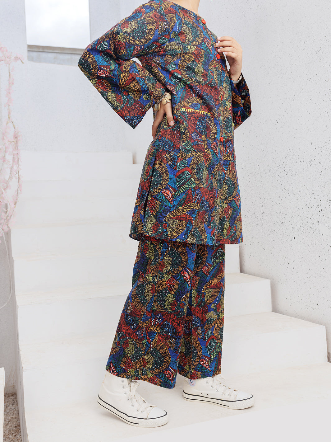 Multicolor Cambric 2 Piece Stitched - ALP-2PS-LKS-1092