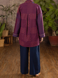 Magenta Linen Tunic - ALCR-LK-1094