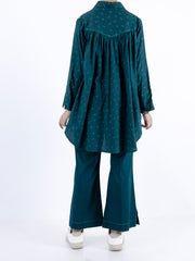 Dark Green Cambric Kurti - ALT-LK-1097