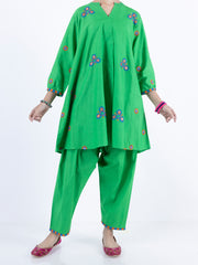 Green Cambric 2 Piece Stitched - ALT-2PS-LKS-1101 - Almirah Online