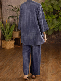 Blue Linen 2 Piece Stitched - ALCR-2PS-LKS-1101