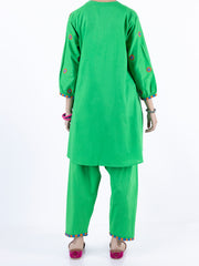 Green Cambric 2 Piece Stitched - ALT-2PS-LKS-1101 - Almirah Online