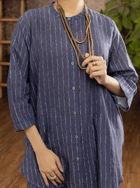 Blue Linen 2 Piece Stitched - ALCR-2PS-LKS-1101