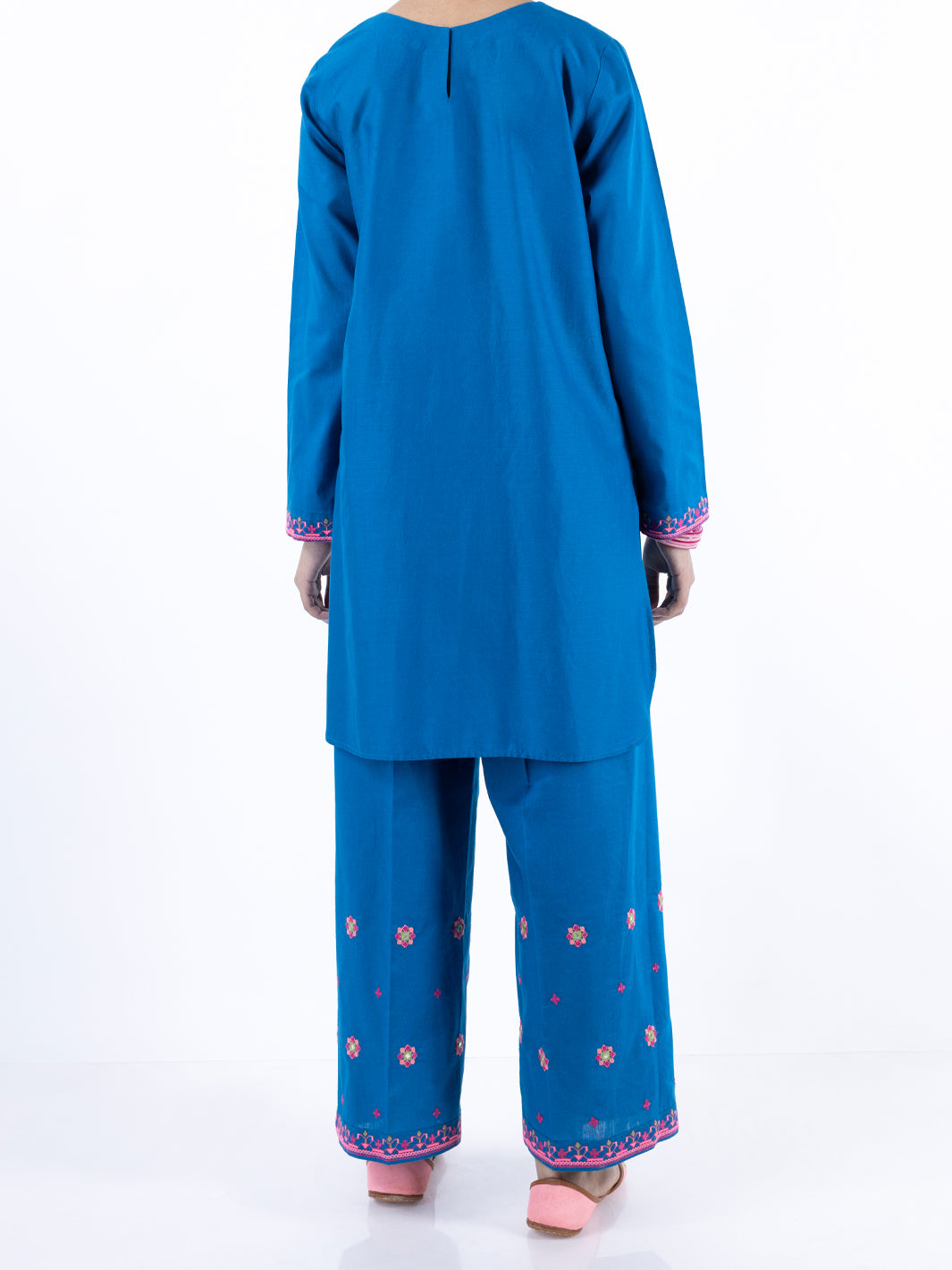 Blue Cambric 2 Piece Stitched - ALT-2PS-LKS-1102 - Almirah Online