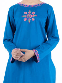 Blue Cambric 2 Piece Stitched - ALT-2PS-LKS-1102