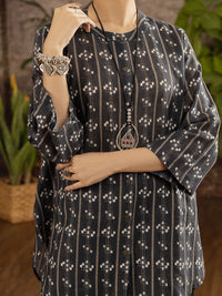 Black Linen 2 Piece Stitched - ALCR-2PS-LKS-1103