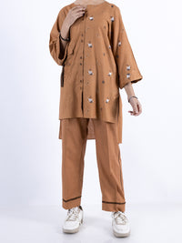 Khaki Cambric Kurti - ALT-LK-1099