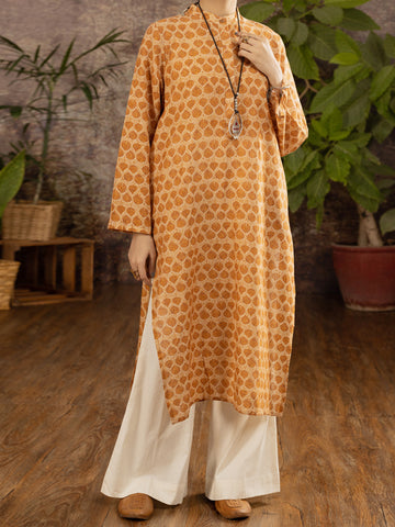 MUSTARD LINEN TUNIC - ALCR-LK-1105