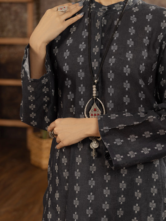 Black Linen Tunic - ALCR-LK-1106