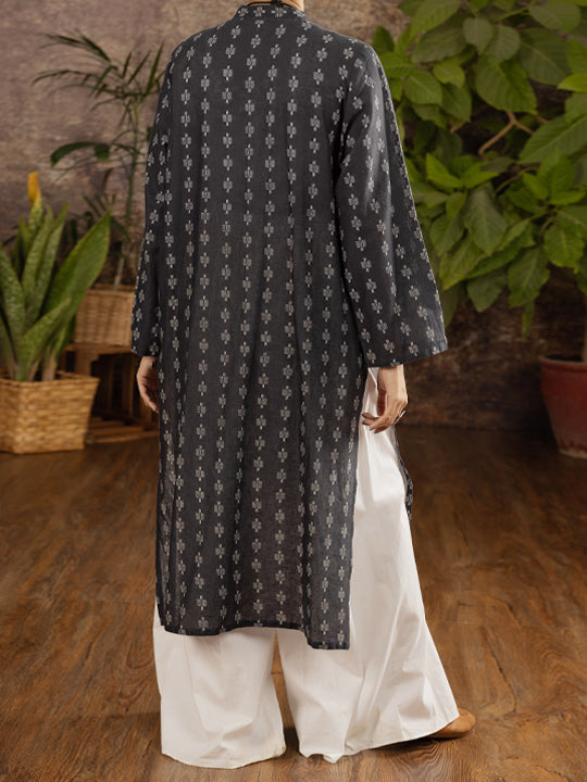 Black Linen Tunic - ALCR-LK-1106
