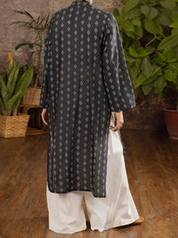 Black Linen Tunic - ALCR-LK-1106