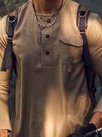 Beige Blended Kurta - AL-K-1110A