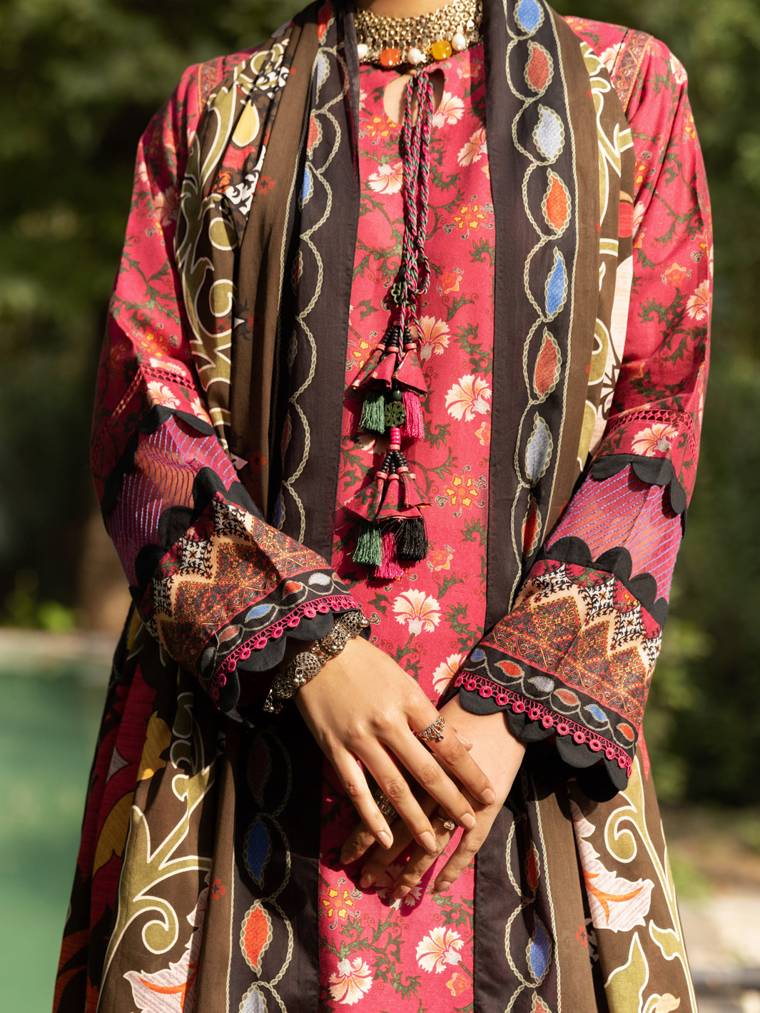Fuchsia Cambric 2 Piece Unstitched - AWP-2PS-587